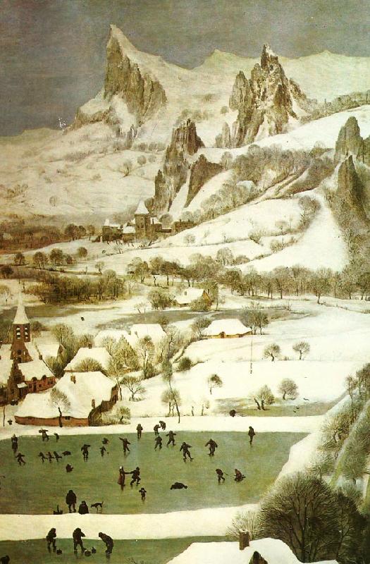 Pieter Bruegel detalj fran jagarna i snon,januari